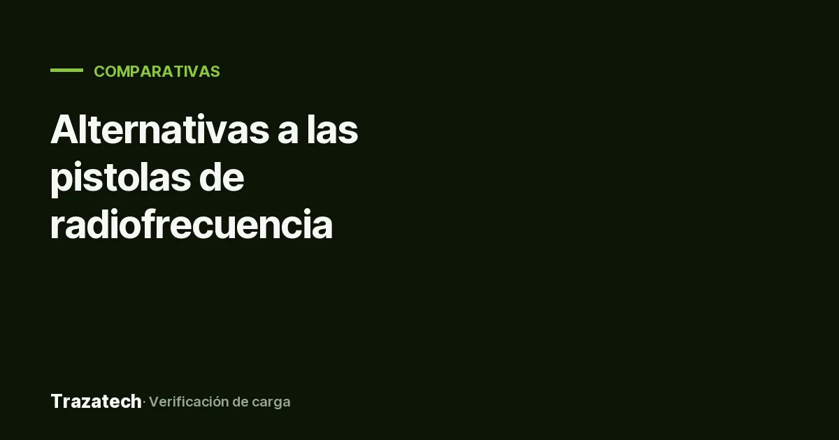 Alternativas a las pistolas de radiofrecuencia en el almacén